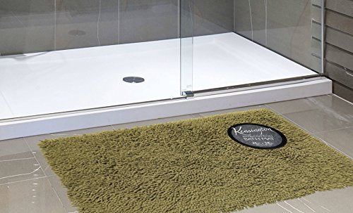 Royal Bath Collection Shaggy Chenille Ultra Plush Solid Color Large (21 inch x 34 inch ) 100% Cotton Bath Mat (Sage)