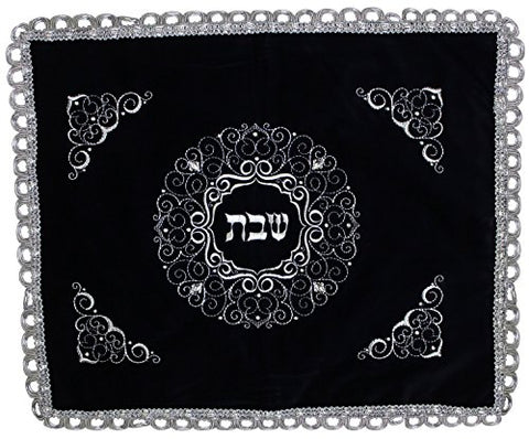 Ben and Jonah Elegant Velvet Challah Cover with Plastic III- 23 inch W X 19 inch H