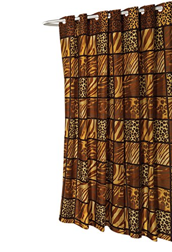 Park Avenue Deluxe Collection Park Avenue Deluxe Collection Shower Stall-Sized EZ-ON? inch Wild Encounters inch Polyester Shower Curtain