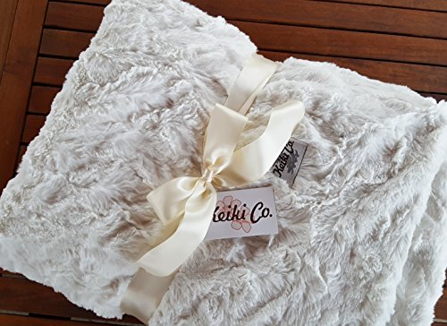 Bon Iver Collection Ivory Bella Couture Ovesized Throw (60 inch X 72 inch ) - Made in the Usa