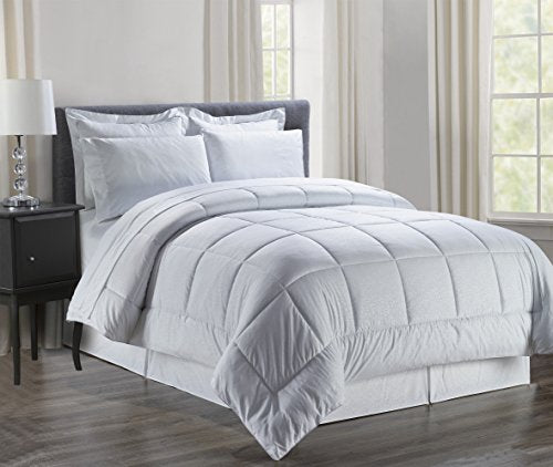 Ben&Jonah King Size 8 Piece Vine Down Alternative Bed N Bag (100 inch x 86 inch ) - White