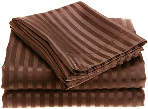 Ben&Jonah Designer Plush King 1800 Series Embossed Sheet Set - Chocolate
