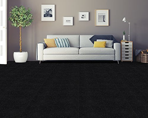 Ben&Jonah Collection Nexus Jet 12x12 Self Adhesive Carpet Floor Tile - 12 Tiles/12 sq Ft.