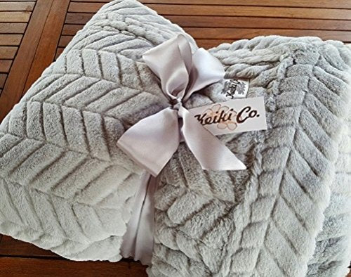 Bon Iver Collection Silver Archer Couture Oversized Throw (60 inch X 72 inch ) - Made in the Usa