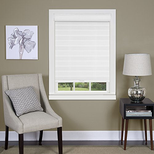 Ben&Jonah Collection Cordless Celestial Sheer Double Layered Shade 43x72 - White