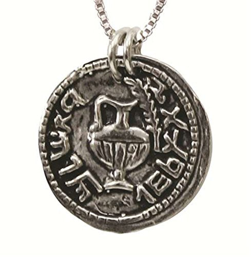 Silver Coin Pendant - Chain 19 inch Pendant 11/16 inch D