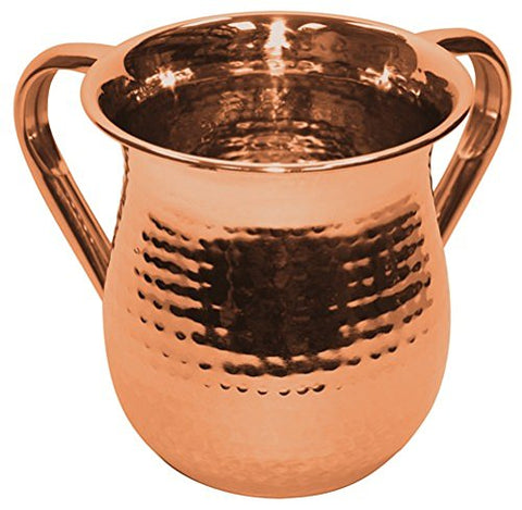 Ben and Jonah Wash Cup Copper Hammered Design 5.5 inch H