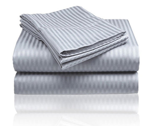 Cozy Home 1800 Series Embossed Striped 3-Piece Sheet Set Twin - Grey