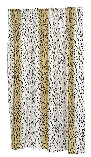 Wild Selva Panther Design Extra Long Fabric Shower Curtain Size: 70 inch x 84 inch