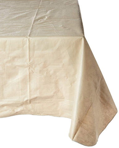 Dinner Collection by Bon Appetit Solid Color Vinyl Tablecloth with Polyester Flannel Backing - Linen Square (52 x 52