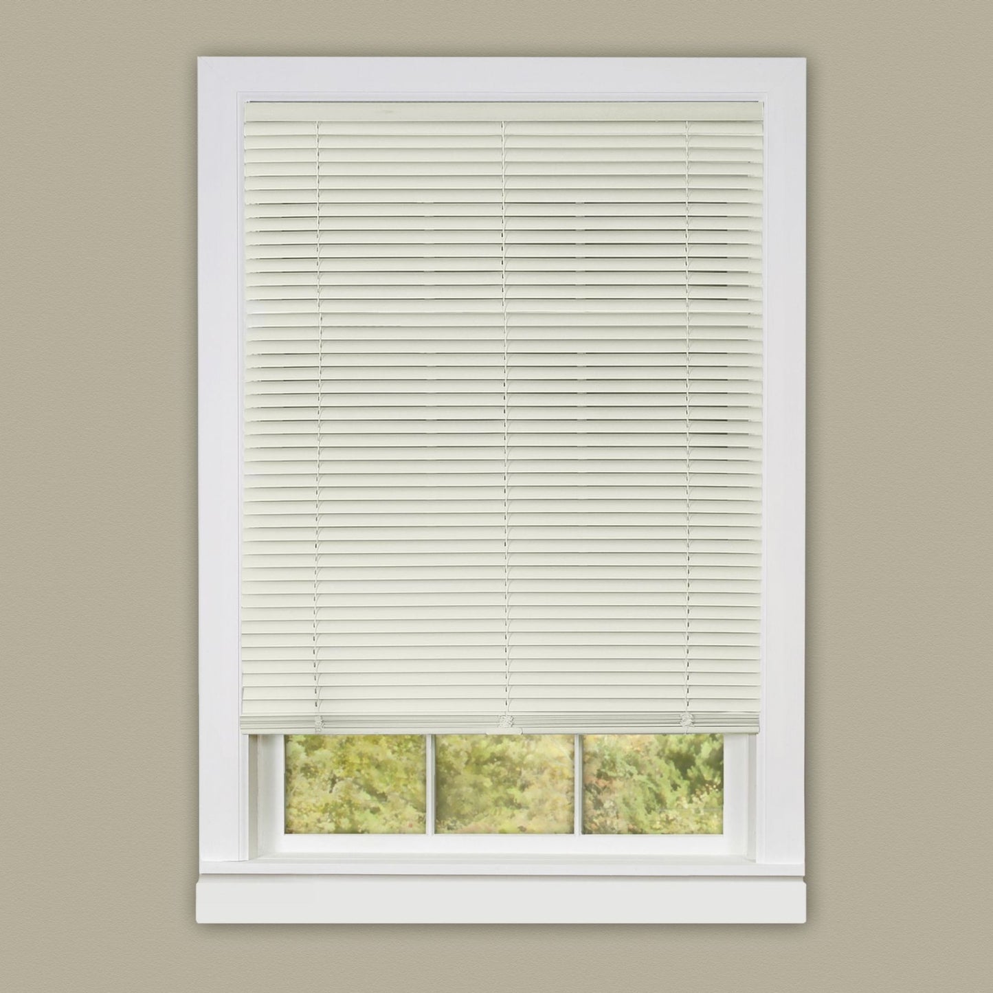 Traditional Elegance Cordless Anochecer Collection 1" Room Darkening Mini Blind 29x64 - Alabaster