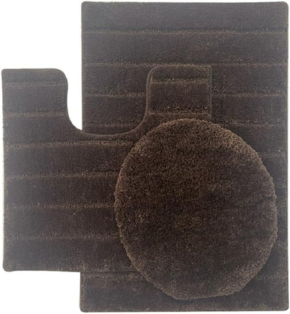 FonteLusso 3-Piece Bath Rug Set – Plush, Slip-Resistant, Machine Washable