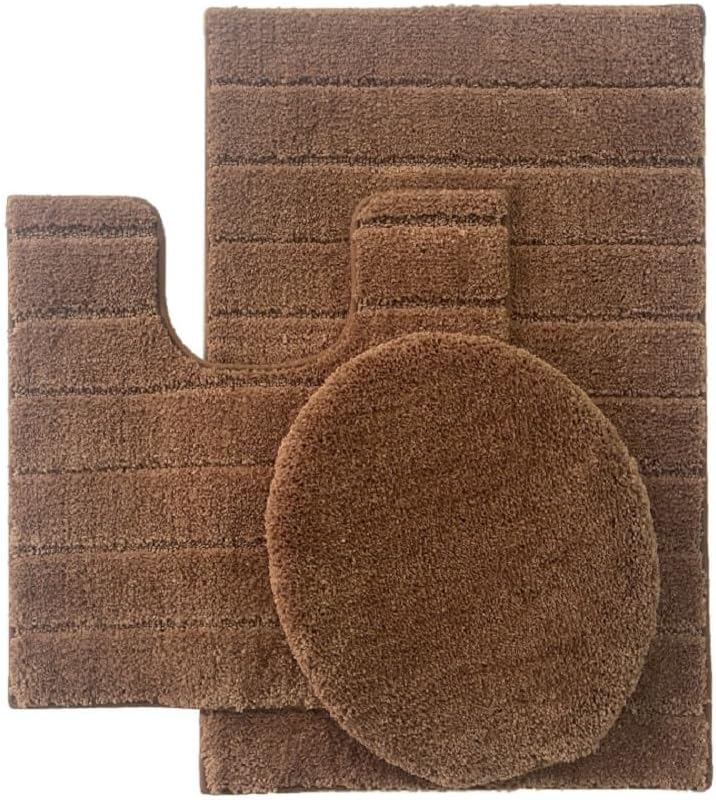 FonteLusso 3-Piece Bath Rug Set – Plush, Slip-Resistant, Machine Washable