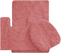 3 Piece Bath Rug Set: 1 Bath Rug, 1 Contour Mat and 1 Toilet Seat Cover