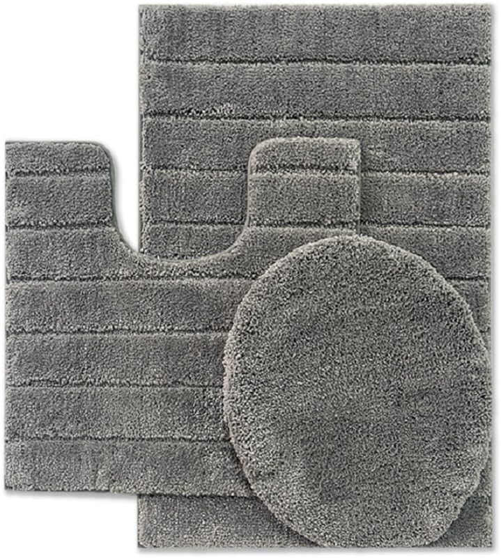FonteLusso 3-Piece Bath Rug Set – Plush, Slip-Resistant, Machine Washable