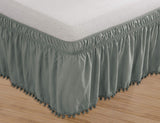 Simple Elegance 1500 Series EZ On Wrap Around Solid Pom Pom Bed Skirt