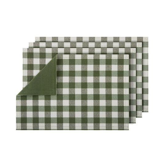 Traditional Elegance Buffalo Check Reversible Placemat - Set of Four