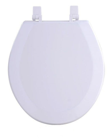 Traditional Elegance Elite 17 Inch Standard Wood Toilet Seat - White