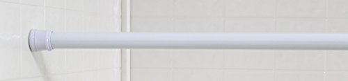 Royal Bath Steel Shower Curtain Tension Rod (41 inch  - 76 inch  Adjustable) - White