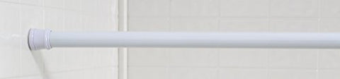 Royal Bath Steel Shower Curtain Tension Rod (41 inch  - 76 inch  Adjustable) - White