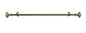 Lorraine Collection Elegant Metal Window Curtain Rod - Othello Pewter (28 inch -48 inch )