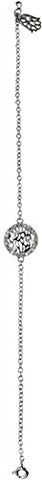 Silver Shema Prayer Bracelet With Stones - 8 inch 