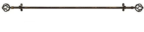 Park Avenue Collection Metallo Decorative Rod & Finial Avalon Black/Gold 48-86