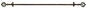 Park Avenue Collection Metallo Decorative Rod & Finial Avalon Black/Gold 48-86