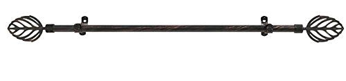 Park Avenue Collection Metallo Decorative Rod & Finial Leaf 28-48