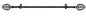 Park Avenue Collection Metallo Decorative Rod & Finial Leaf 28-48