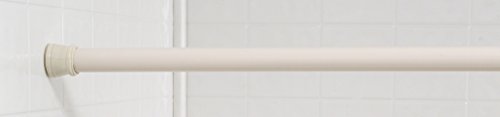 Royal Bath Steel Shower Curtain Tension Rod (41 inch  - 76 inch  Adjustable) - Bone