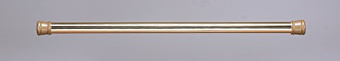 Royal Bath Stall Sized Steel Shower Curtain Tension Rod (23 inch  inch  - 40 inch  Adjustable) - Brass