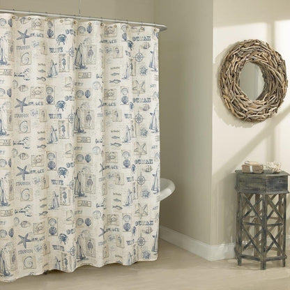 Royal Bath Beach Home Classic Textured Fabric Shower Curtain 70" x 72"