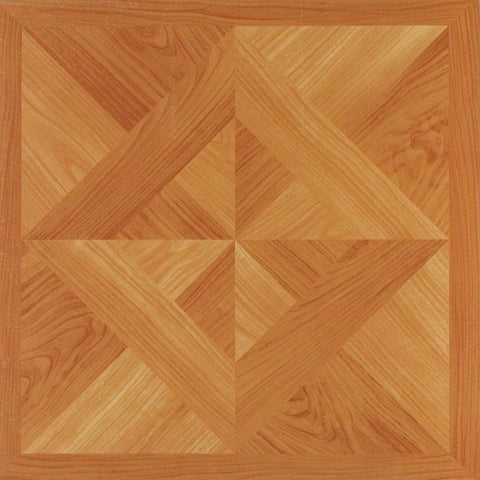 Traditional Elegance Madison Classic Light Oak Diamond Parquet 12x12 Self Adhesive Vinyl Floor Tile - 20 Tiles/20 sq. ft.