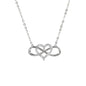 Ben and Jonah Infinite Love Heart With CZs 925 Sterling Silver Gold Plated Necklace 18.25 inch  (16.25 inch  + 2 inch  Extension)