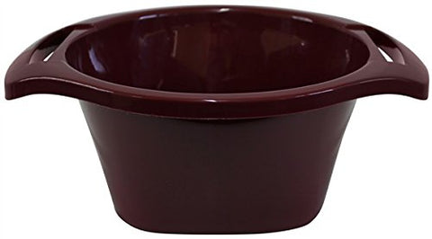 Ben and Jonah Plastic Wash Bowl Maroon- 6 inch H X 15.5 inch W