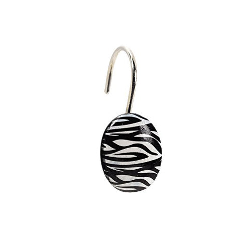 Park Avenue Deluxe Collection Park Avenue Deluxe Collection  inch Zebra inch  Resin Shower Curtain Hooks