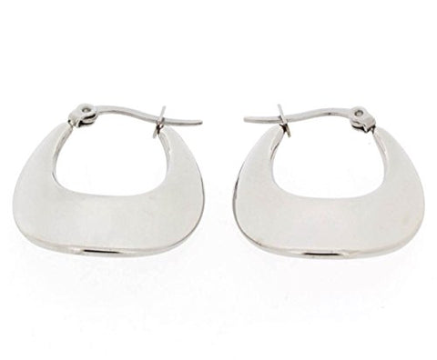 Ben and Jonah Stainless Steel Lucky Horseshoe Shaped Earring (26x24mm)