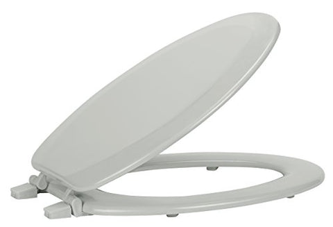 Ben&Jonah Collection Fantasia 19 Inch Elongated Wood Toilet Seat - Silver