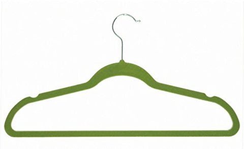 Ben&Jonah Collection Velvet Anti-Slip Hangers - Green