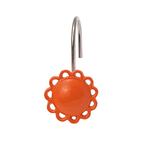 Park Avenue Deluxe Collection Park Avenue Deluxe Collection  inch Filigree inch  Resin Shower Curtain Hooks in Tangerine