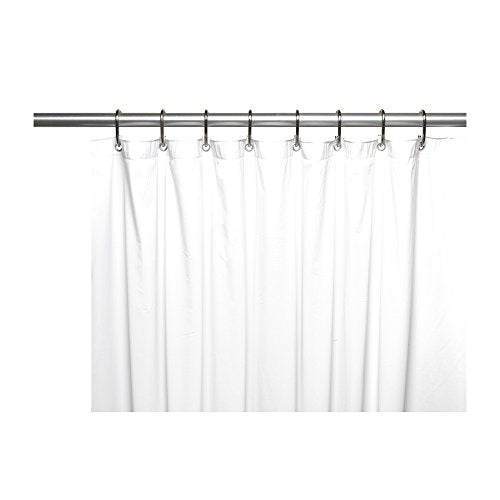 Park Avenue Deluxe Collection Park Avenue Deluxe Collection Shower Stall-Sized 8 Gauge Vinyl Shower Curtain Liner in White