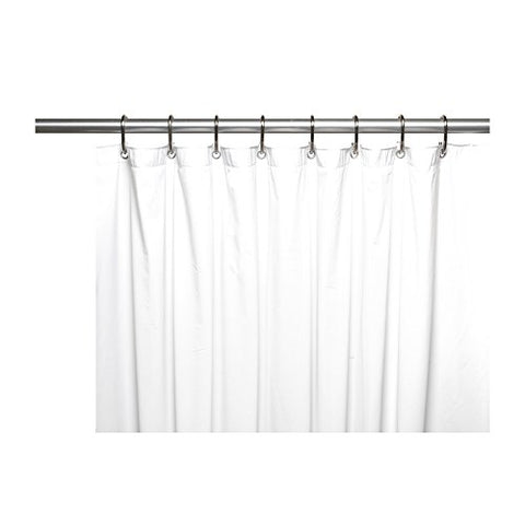 Park Avenue Deluxe Collection Park Avenue Deluxe Collection Extra Long 8 Gauge Vinyl Shower Curtain Liner in White