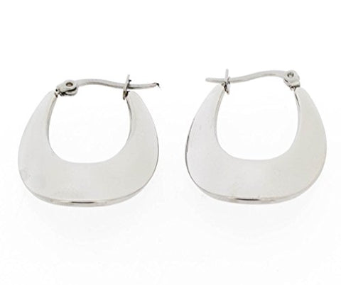 Ben and Jonah Stainless Steel Lucky Horseshoe Shaped Earring (32x24mm)
