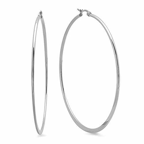 Ben and Jonah Stainless Steel Ladies Hoop Earrings