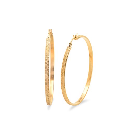 Ben and Jonah Ladies 18k Gold Plated 55mm Hoop Earrings