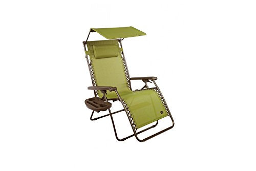 Patio Bliss GRAVITY FREE Chair X-Wide with Sun-Shade and Cup Tray - Sage Green