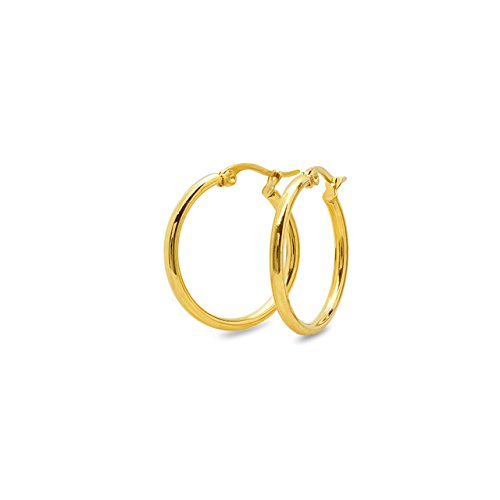 Ben and Jonah Ladies 18 KT Gold Plated 10MM Hoop Earrings