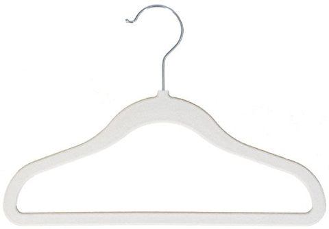 Ben&Jonah Collection Velvet Anti-Slip Kids Hangers - Ivory