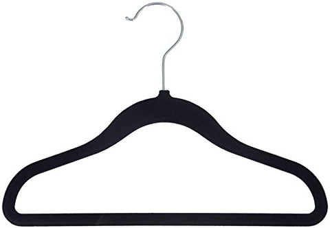 Ben&Jonah Collection Velvet Anti-Slip Kids Hangers - Black